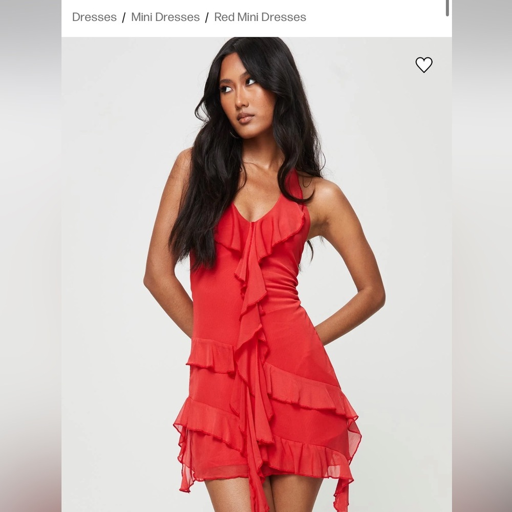 Princess Polly
Fig Ruffle Mini Dress Red